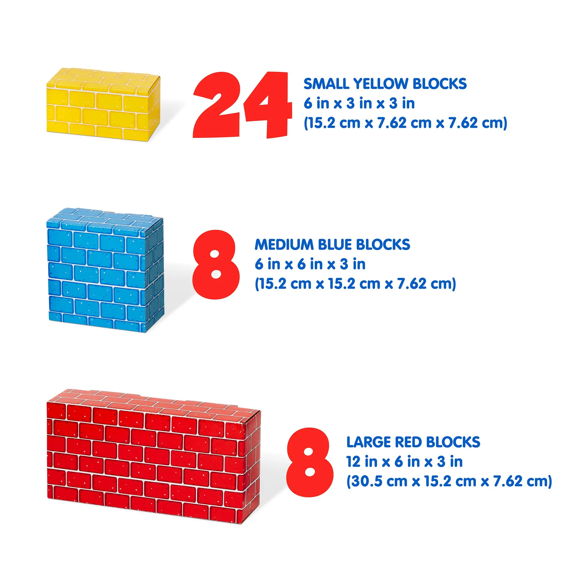 Deluxe Jumbo Cardboard Blocks - 40 Pieces