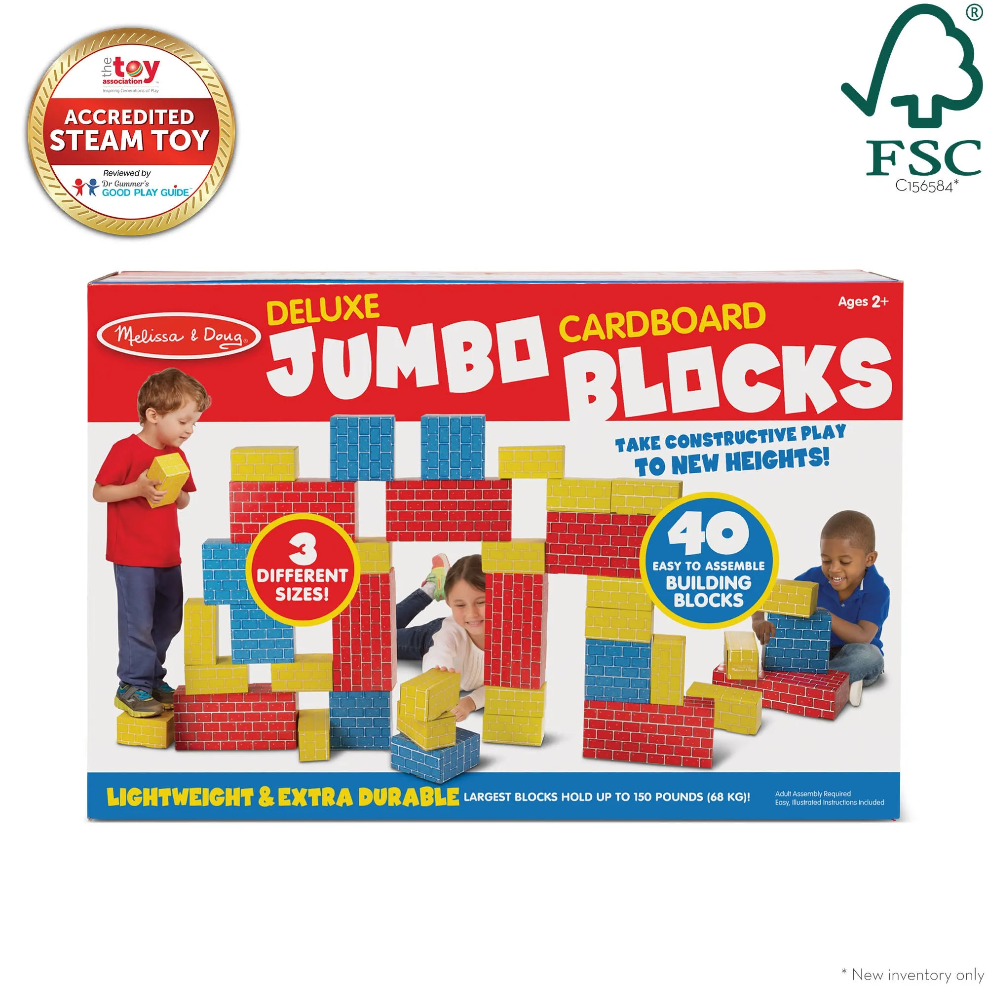 Deluxe Jumbo Cardboard Blocks - 40 Pieces