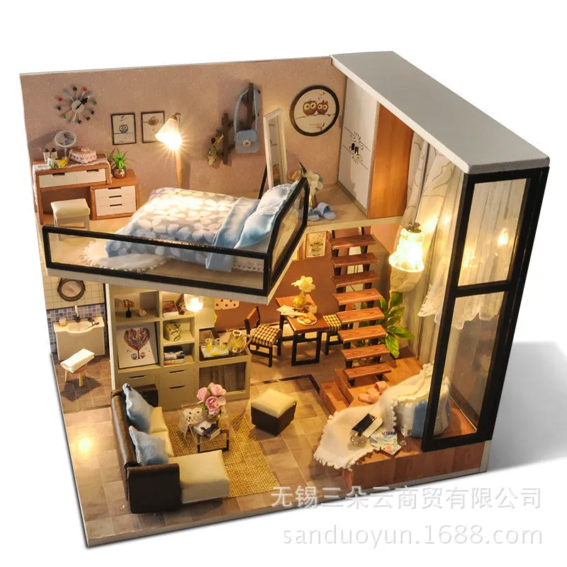 DIY Dollhouse Hand-Made Model Applicable to Adult Christmas Gifts