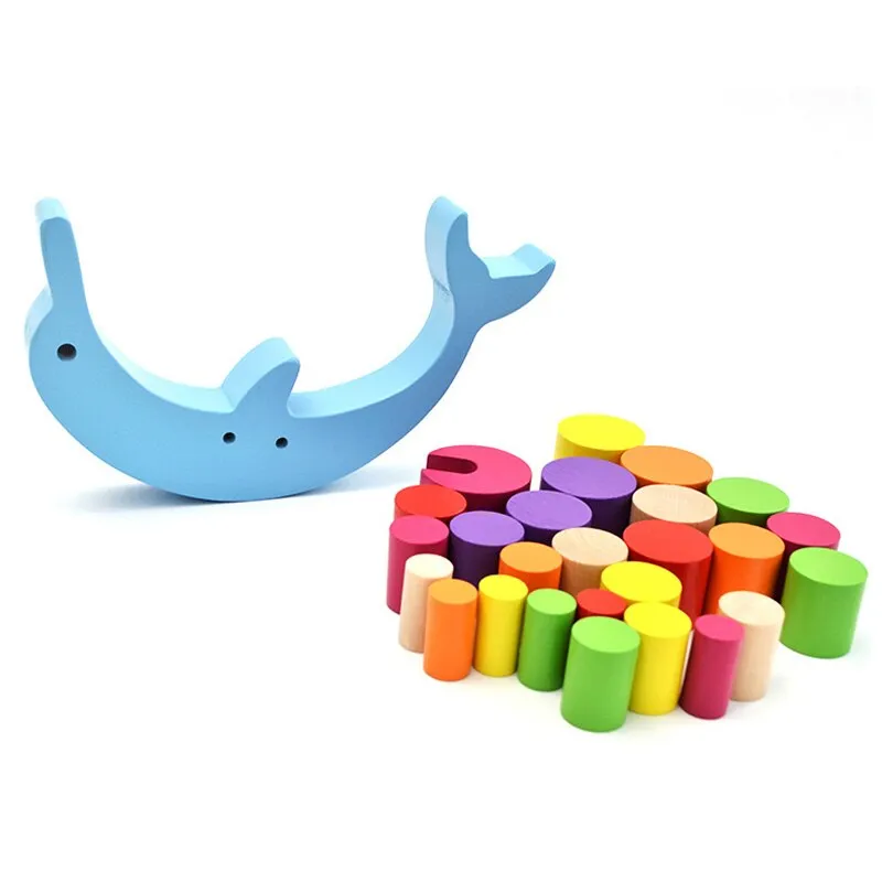 Dolphin balance building block toy