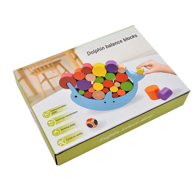 Dolphin balance building block toy