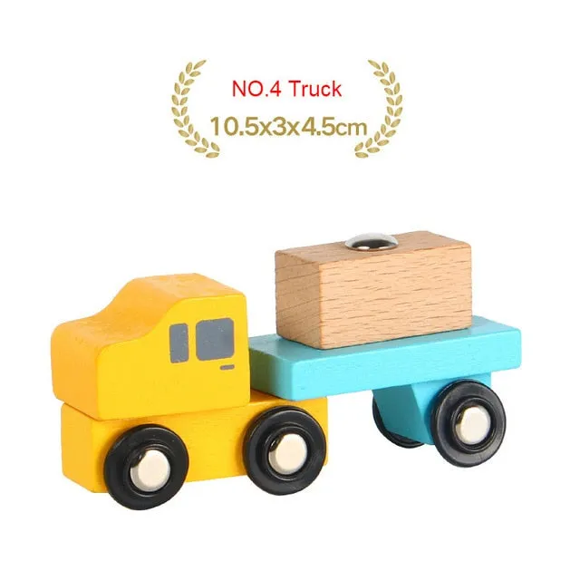 EDWONE Wood Magnetic Train Plane Wood Railway Track Car Truck Accessories Toy For Kids Fit Wood thoma s Biro Tracks Gifts