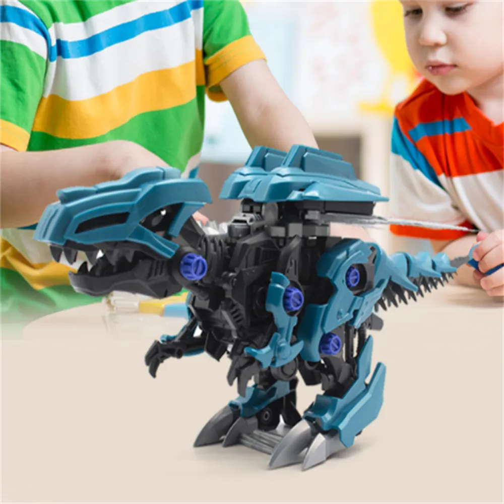 Electric Mechanical Dinosaurs Building Blocks Assembling Tyrannosaurus Bricks Toys