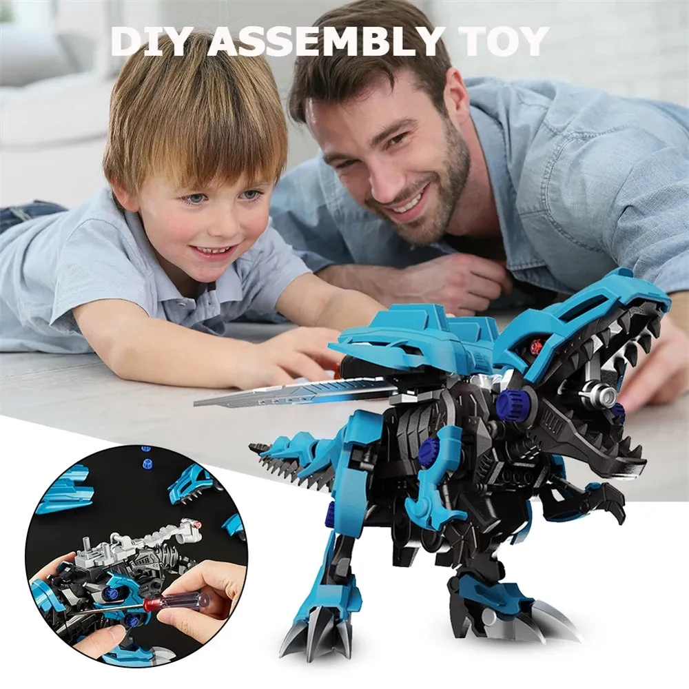 Electric Mechanical Dinosaurs Building Blocks Assembling Tyrannosaurus Bricks Toys