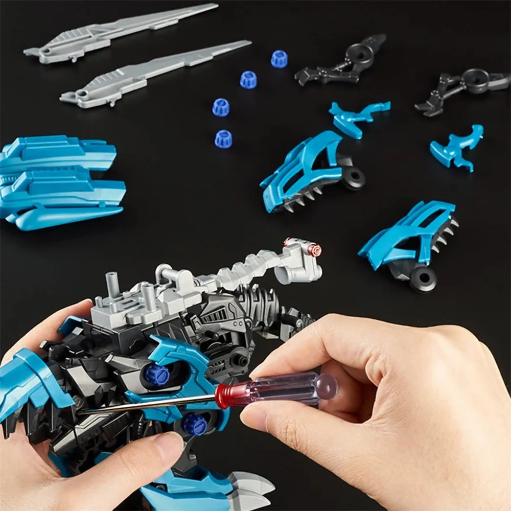 Electric Mechanical Dinosaurs Building Blocks Assembling Tyrannosaurus Bricks Toys