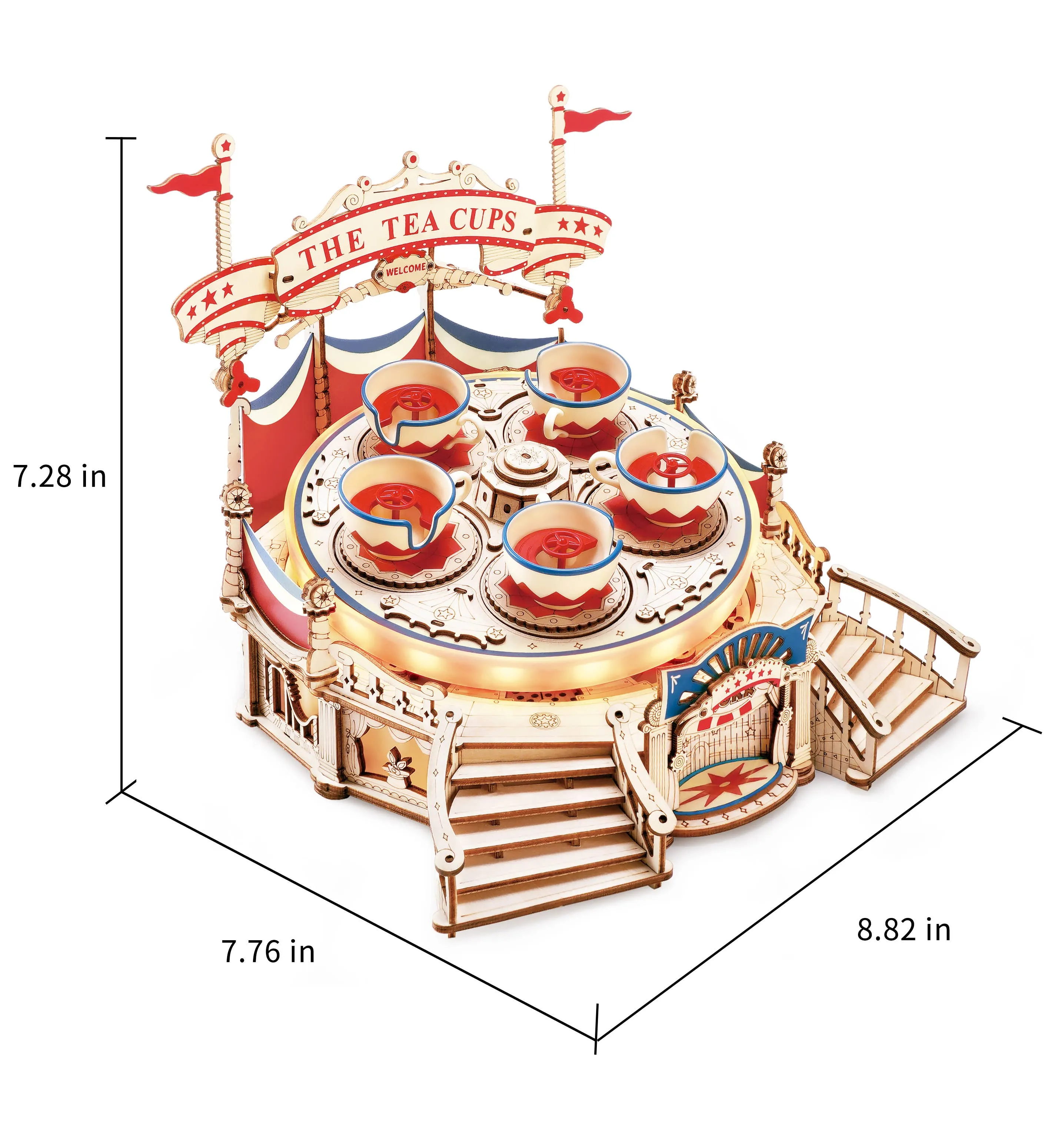 Electro-Mechanical Wooden Puzzle: Tilt-A-Whirl