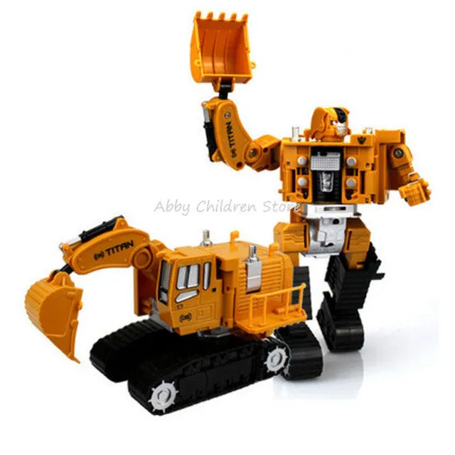 Engineering Transformation Car Toy 2 in 1 Metal Alloy Construction Vehicle Truck Assembly Robot Car Kid Toys Boys Gifts