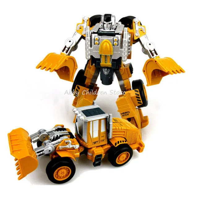 Engineering Transformation Car Toy 2 in 1 Metal Alloy Construction Vehicle Truck Assembly Robot Car Kid Toys Boys Gifts