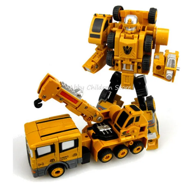 Engineering Transformation Car Toy 2 in 1 Metal Alloy Construction Vehicle Truck Assembly Robot Car Kid Toys Boys Gifts