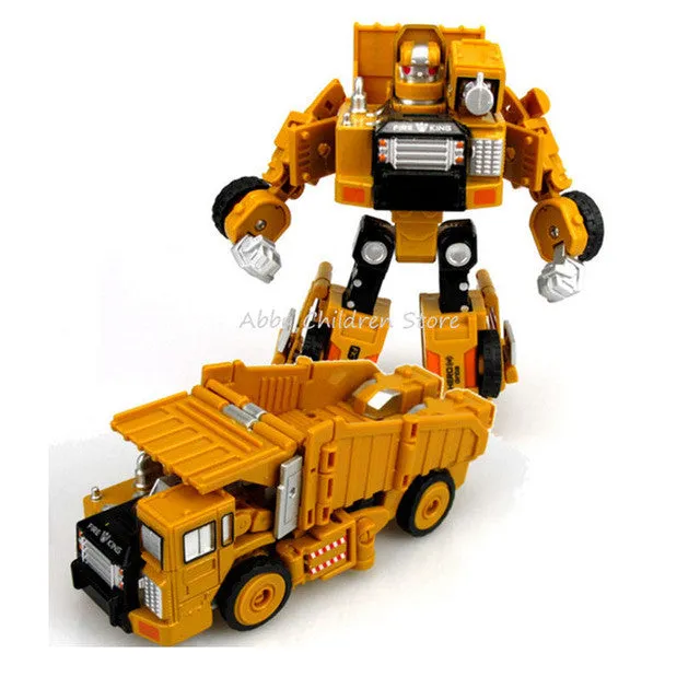 Engineering Transformation Car Toy 2 in 1 Metal Alloy Construction Vehicle Truck Assembly Robot Car Kid Toys Boys Gifts