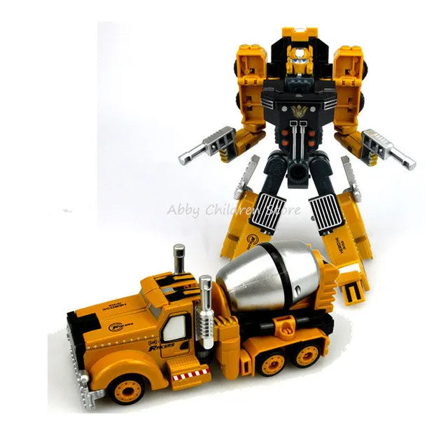 Engineering Transformation Car Toy 2 in 1 Metal Alloy Construction Vehicle Truck Assembly Robot Car Kid Toys Boys Gifts