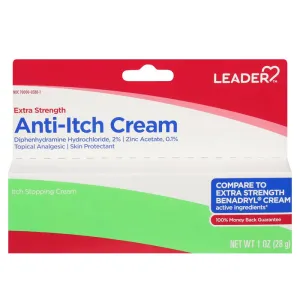 Extra Strength Anti-Itch Cream 0.5 oz (28 g) by Leader