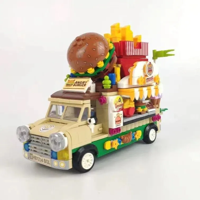 Foodie Micro Building Set Collection Burgers, Desserts, Sushi, and Food Trucks