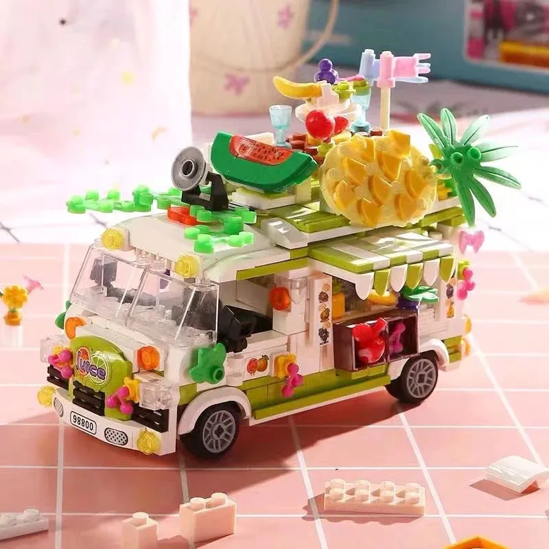 Foodie Micro Building Set Collection Burgers, Desserts, Sushi, and Food Trucks