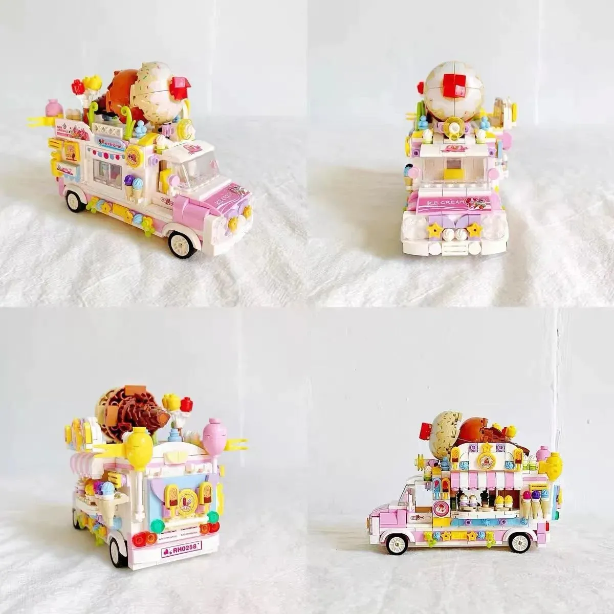 Foodie Micro Building Set Collection Burgers, Desserts, Sushi, and Food Trucks