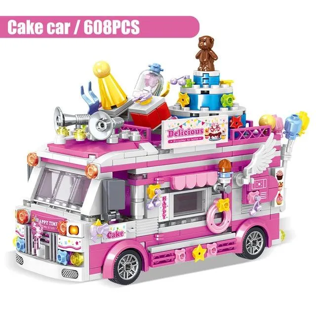 Foodie Micro Building Set Collection Burgers, Desserts, Sushi, and Food Trucks