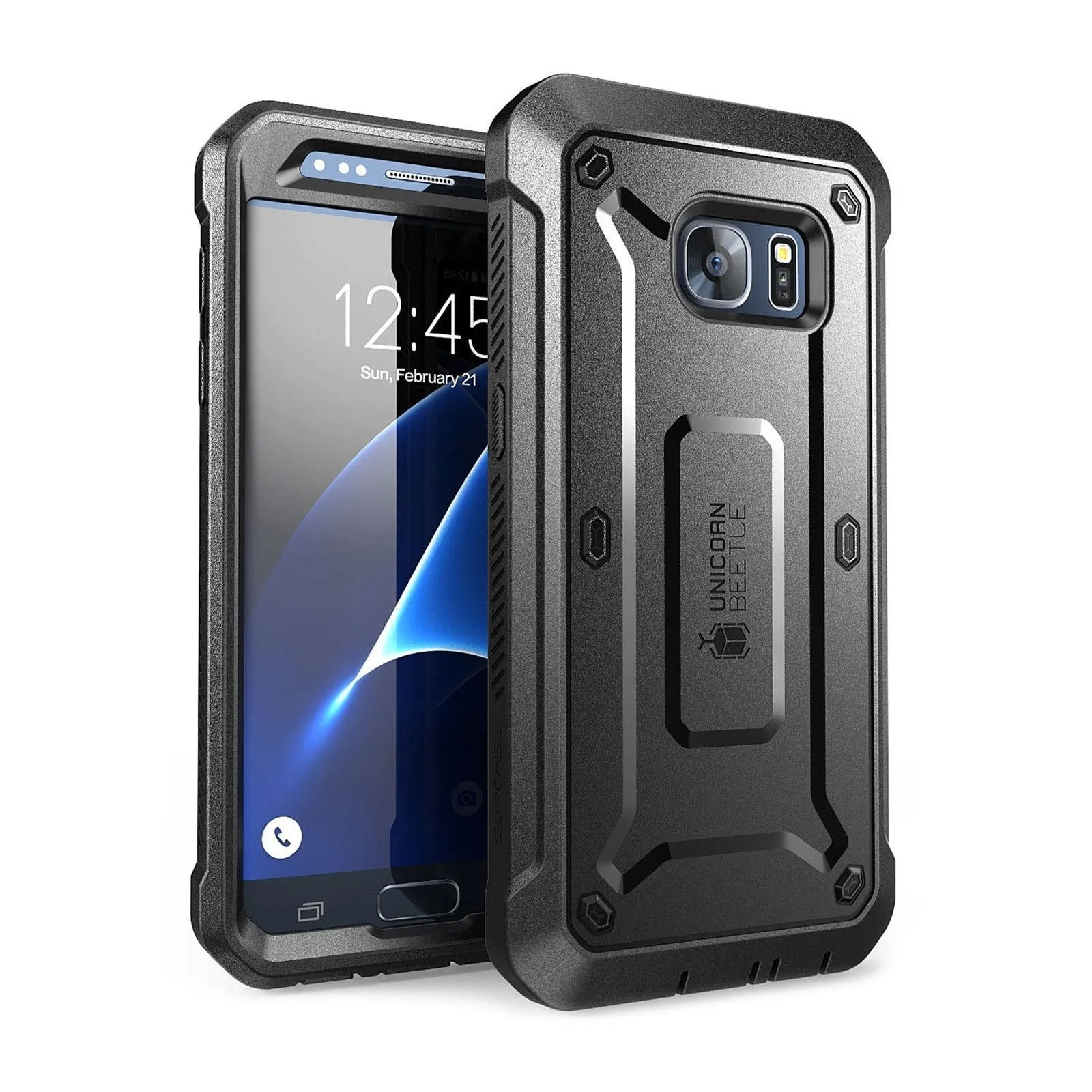 Galaxy S7 Unicorn Beetle Pro Full Body Rugged Holster Case(open box)-Black