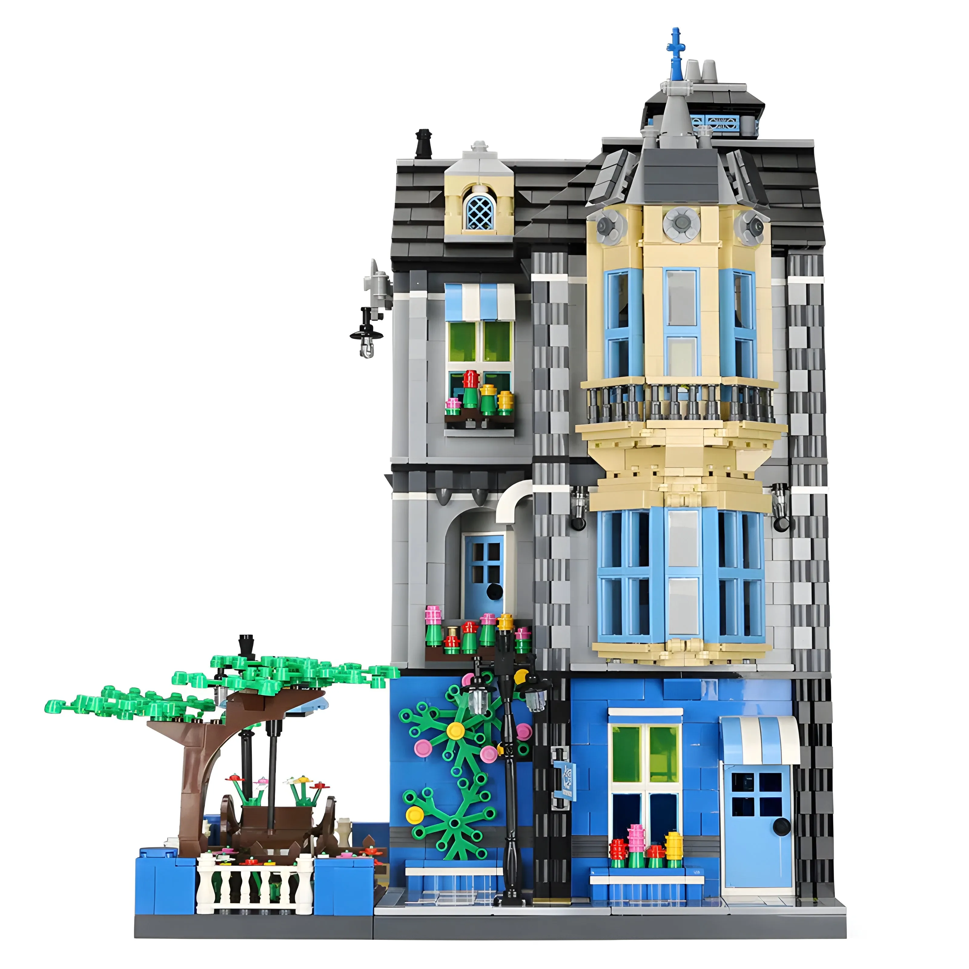 Garden Coffee Shop Modular City Building Blocks Set | General Jim's Toys