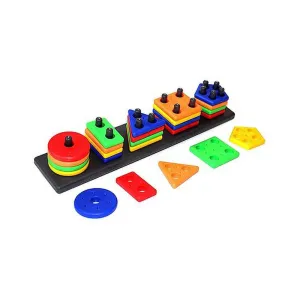 Geometric Shapes BPA Free Plastic Blocks - Multicolour - Duplicate