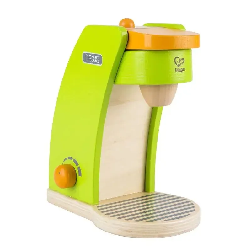 Hape Kid's Coffee Maker Wooden Play Kitchen Set with Accessories