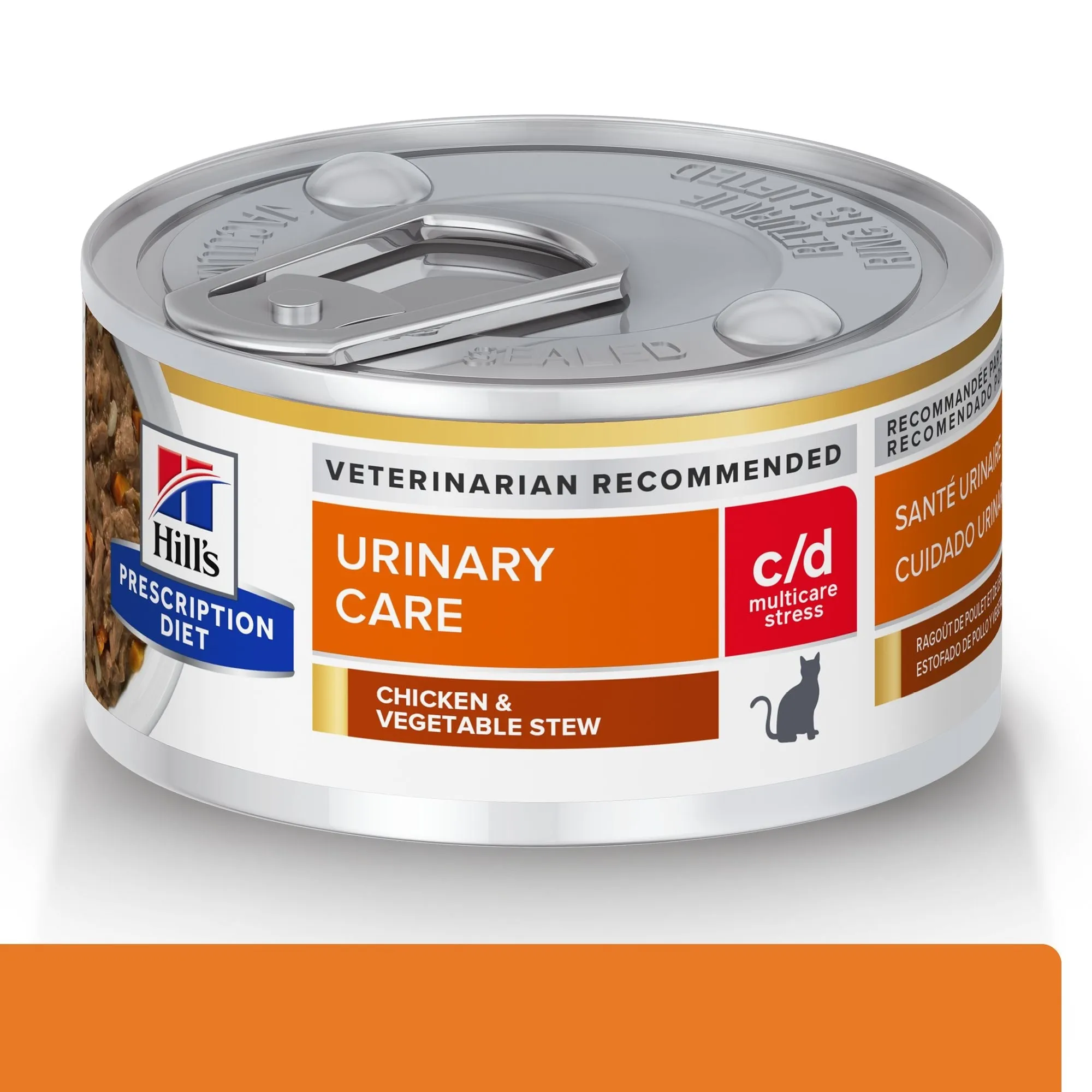 Hill's Prescription Diet c/d Multicare Stress Urinary Care Chicken & Vegetable Stew Canned Cat Food 82g x 24