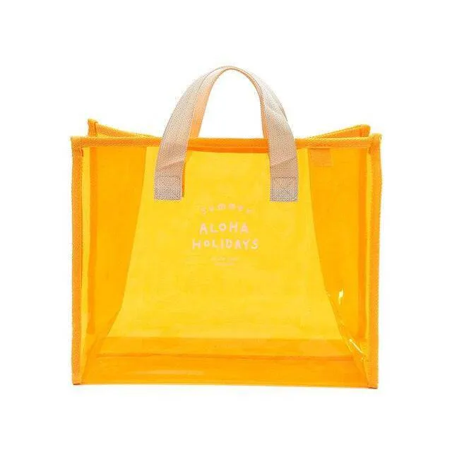 Isabel Transparent Beach Tote Bag