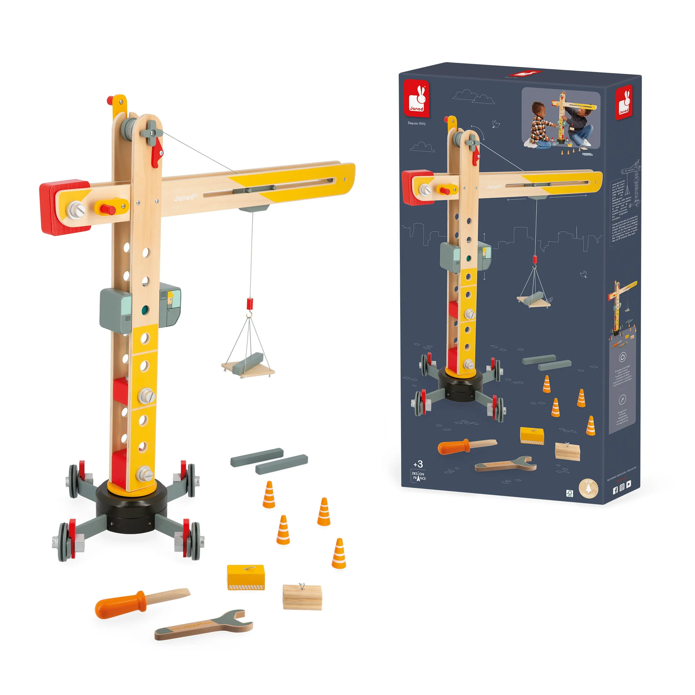 Janod Large Crane Toy