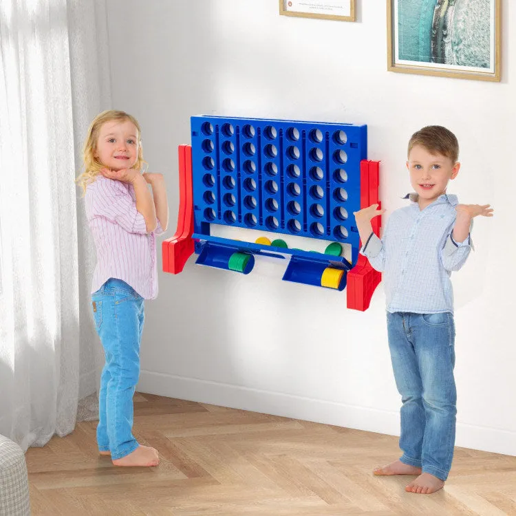 Jumbo 4-to-Score Connect Game Set with Carrying Bag and 42 Coins