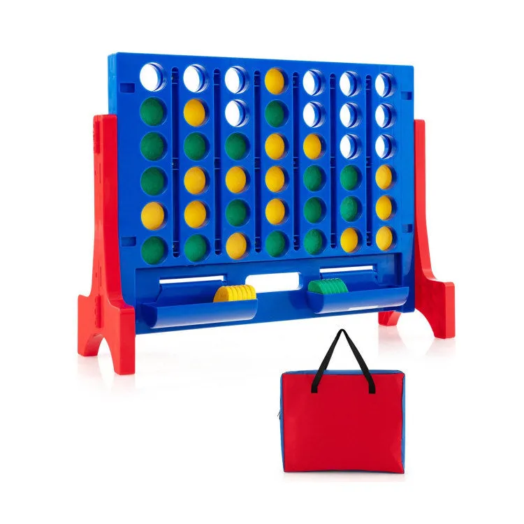 Jumbo 4-to-Score Connect Game Set with Carrying Bag and 42 Coins