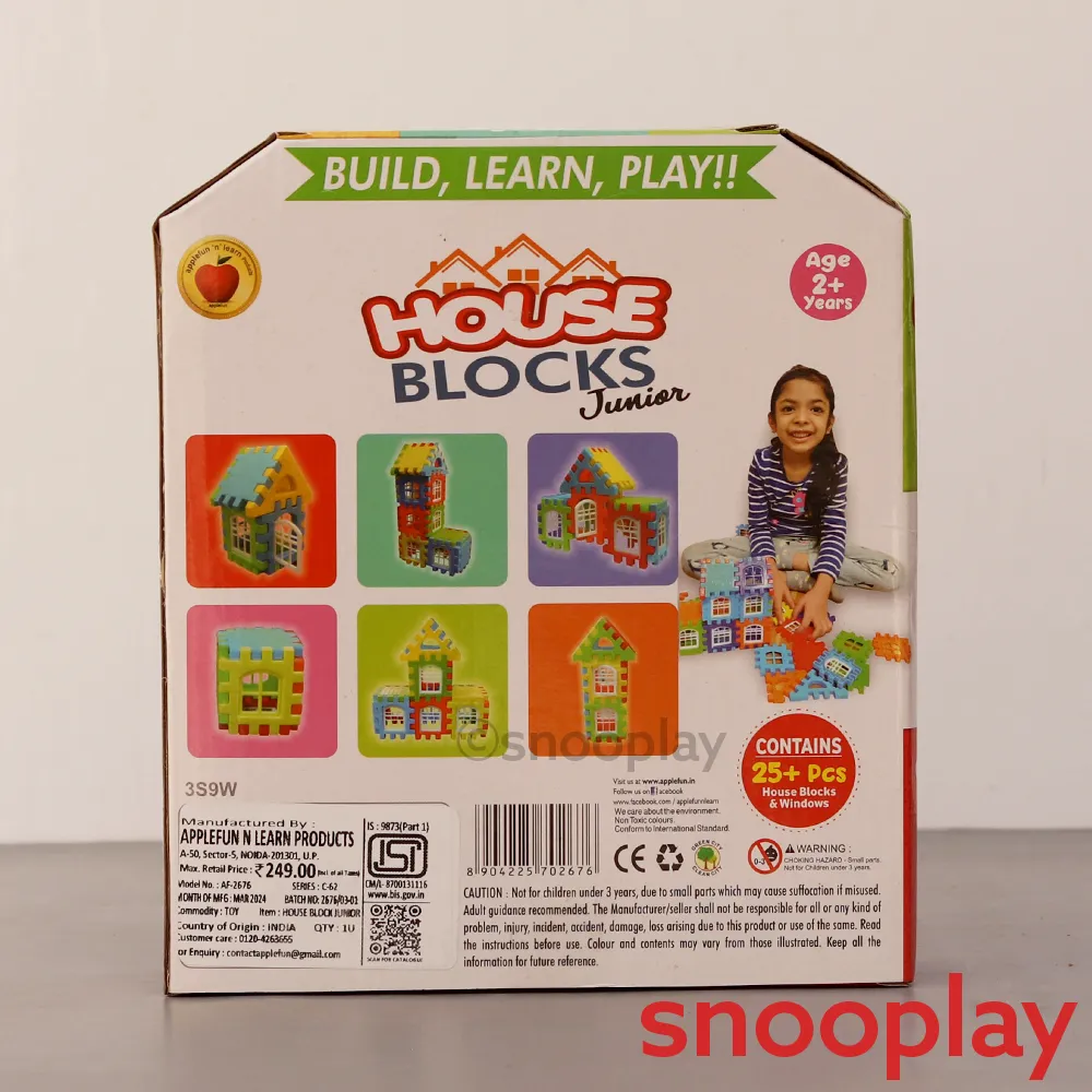 Junior House Building Blocks (20  Pcs)