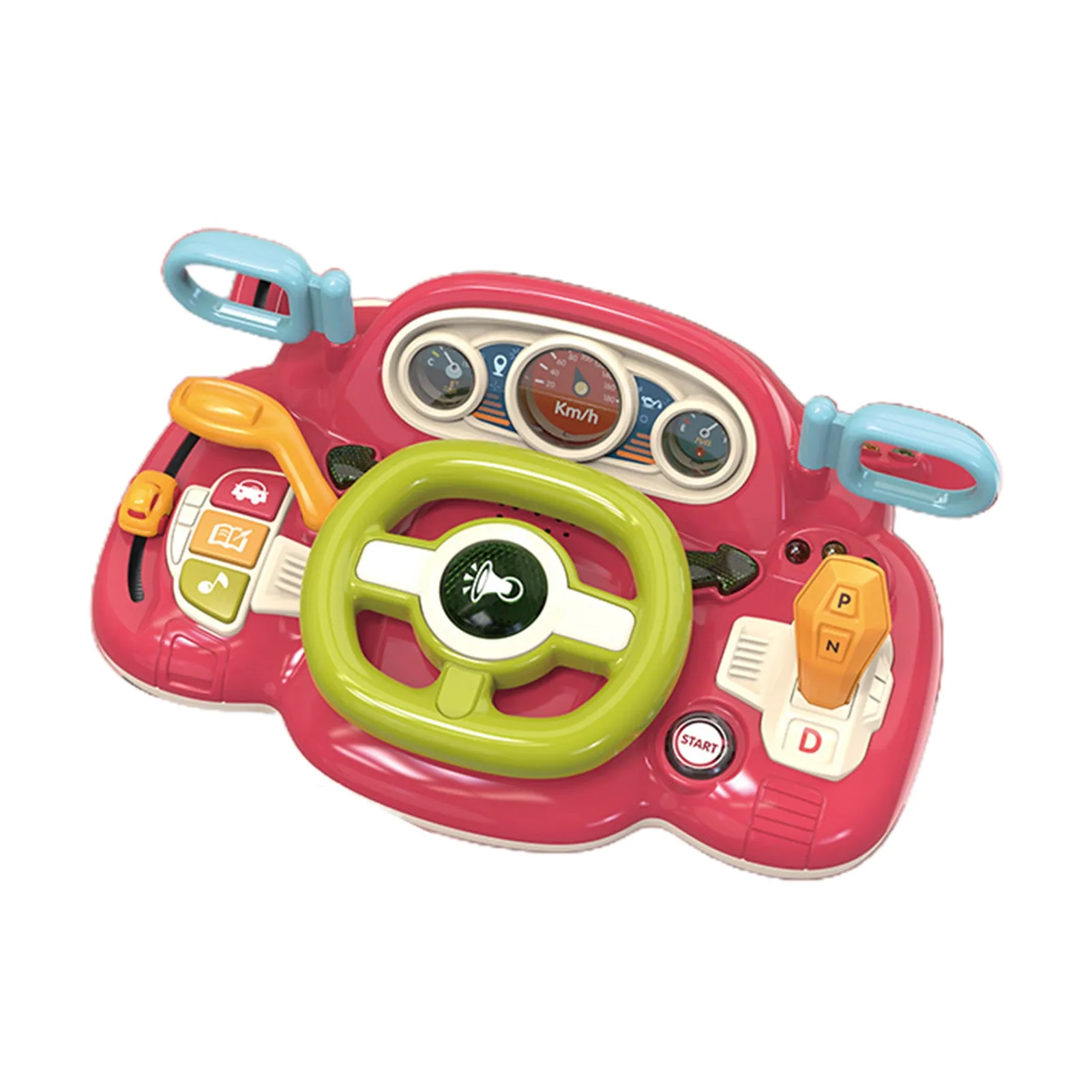 Kids Simulation Steering Wheel Toy Car Driving Toy with Music Light Pretend Driving Toy