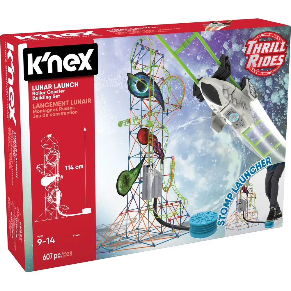 K'Nex Lunar Launch Roller Coaster Building Set