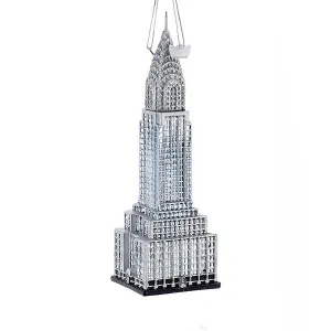 Kurt Adler Noble Gems New York Chrysler Building Glass Ornament, NB1007