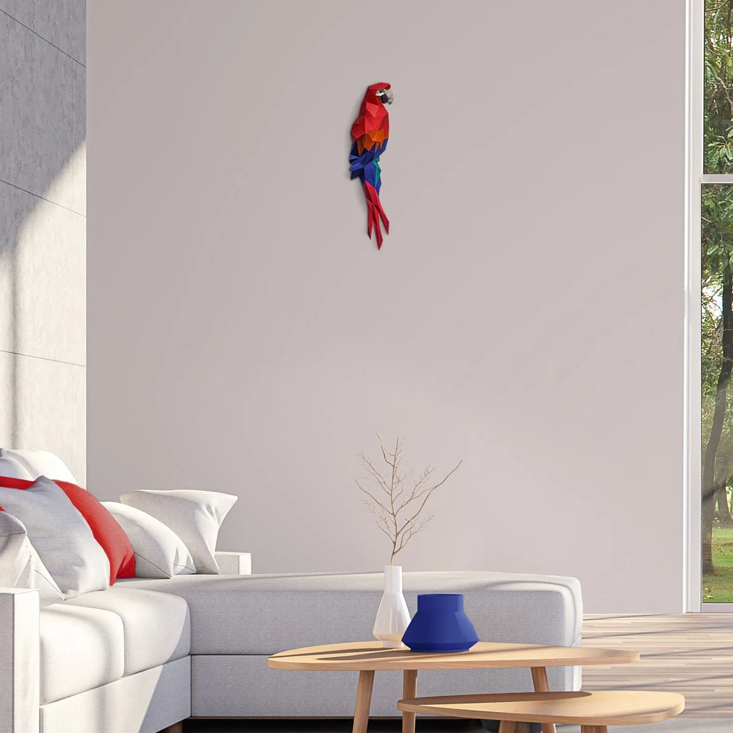 Macaw 3D Papercraft Wall Art