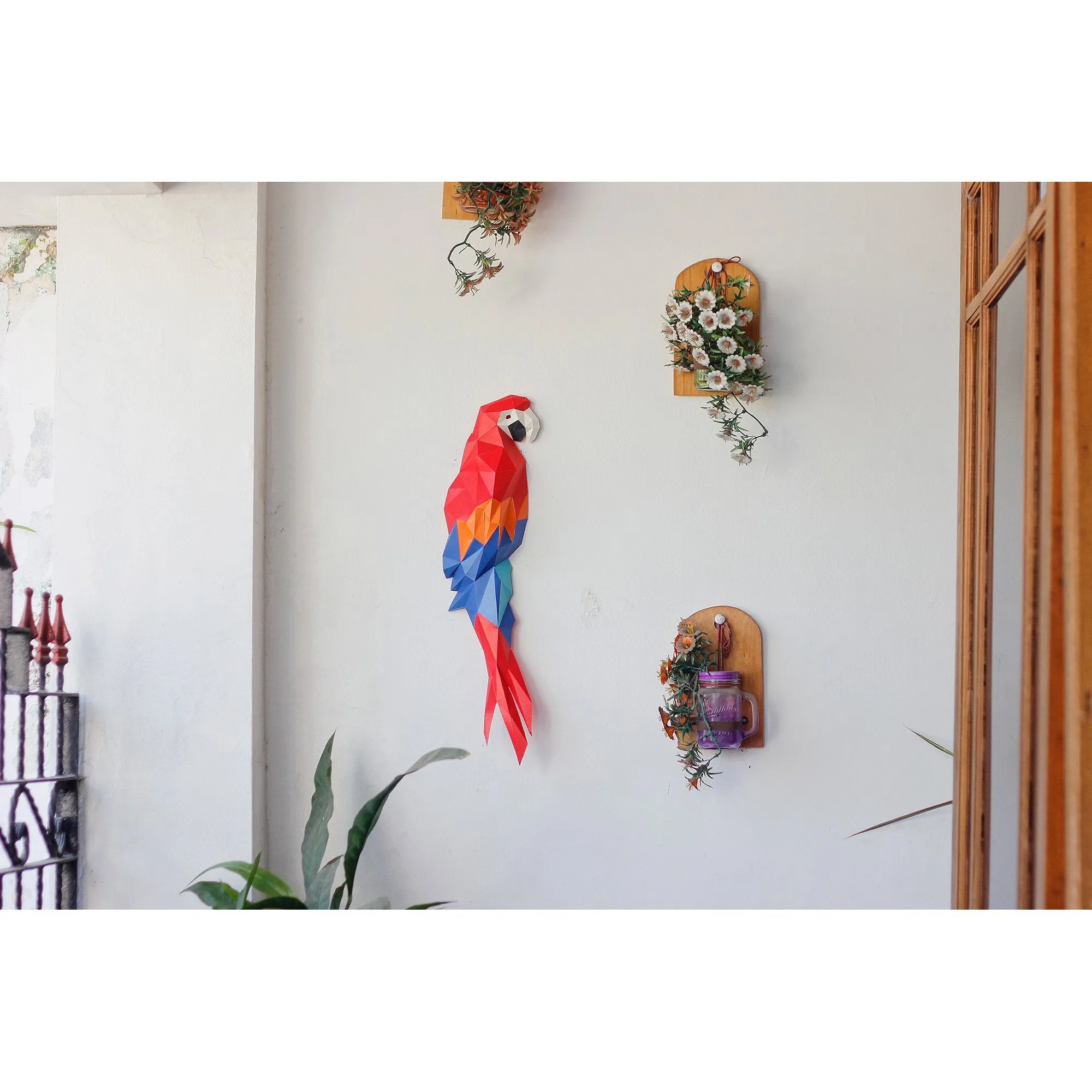 Macaw 3D Papercraft Wall Art