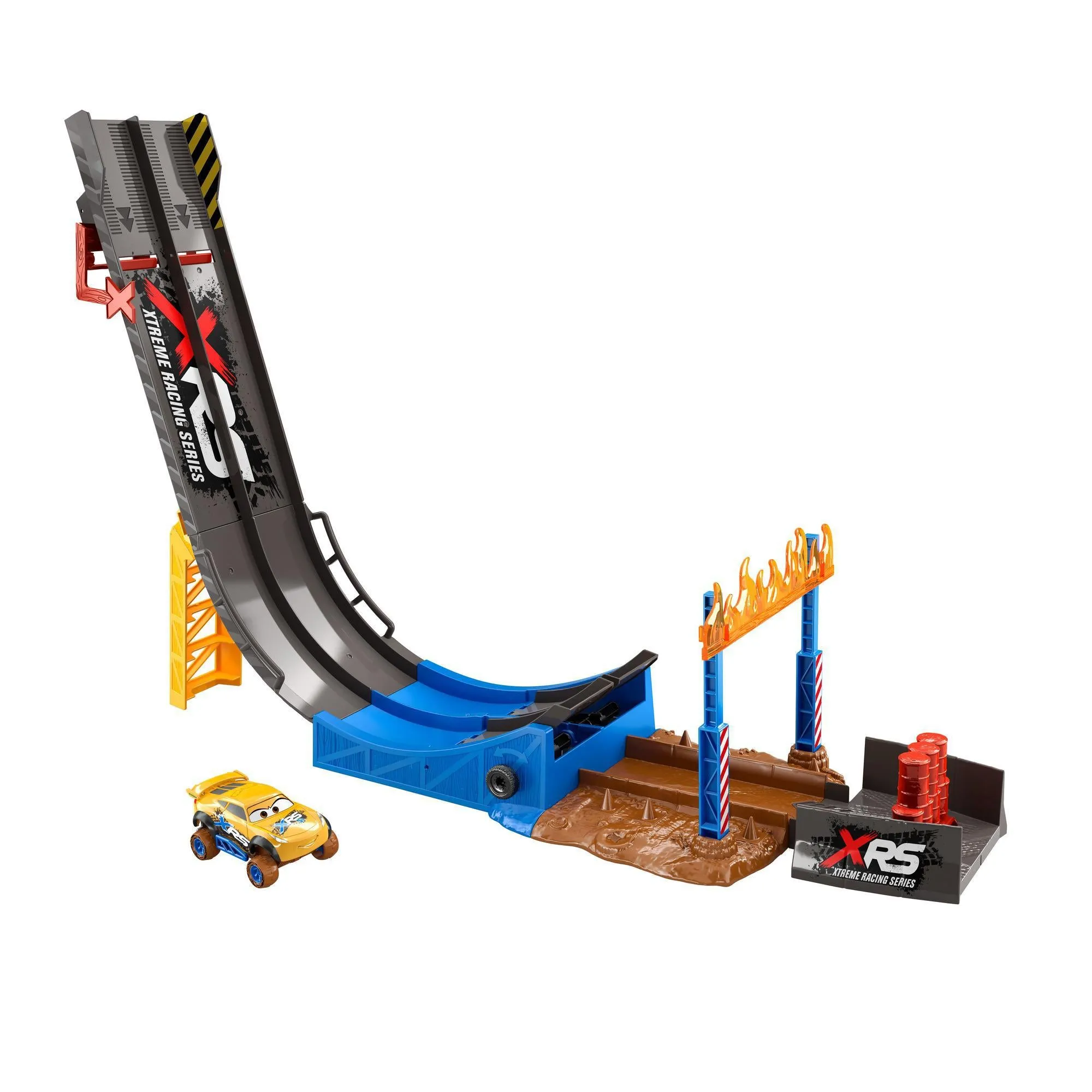 Mattel DDC Disney Cars XRS Mud Racing Big Air Drop Playset