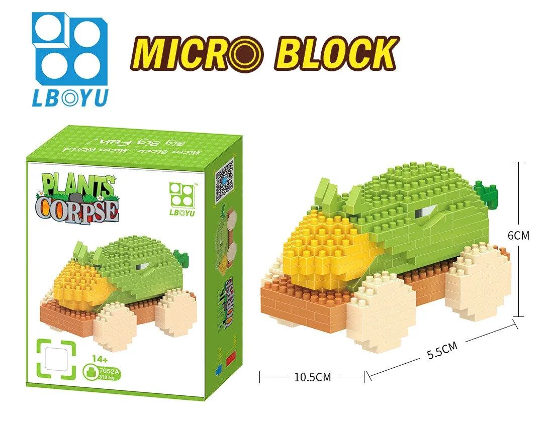 mini building blocks Toys Diamond Granules assembled building blocks  Plant cartoon Zombies gifts