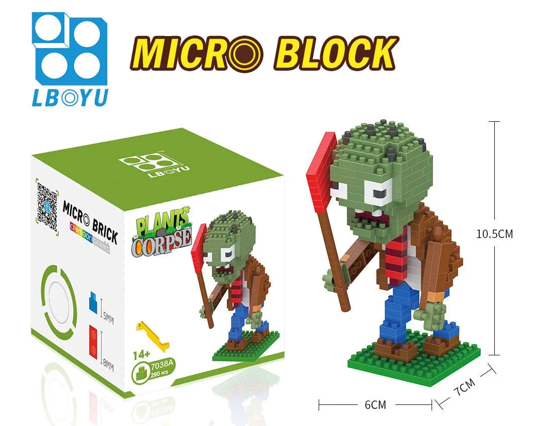 mini building blocks Toys Diamond Granules assembled building blocks  Plant cartoon Zombies gifts