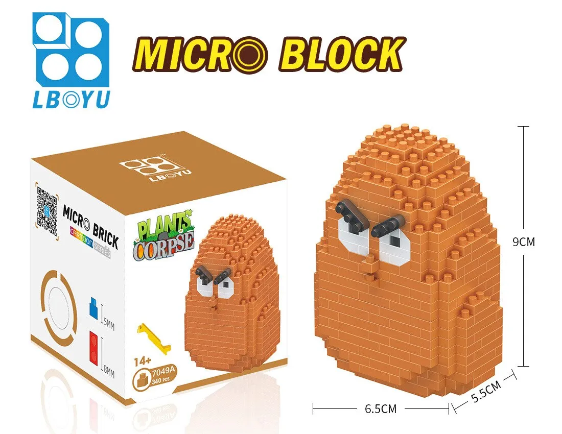 mini building blocks Toys Diamond Granules assembled building blocks  Plant cartoon Zombies gifts