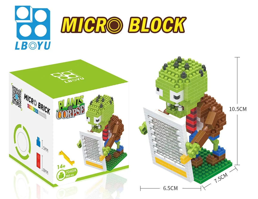 mini building blocks Toys Diamond Granules assembled building blocks  Plant cartoon Zombies gifts