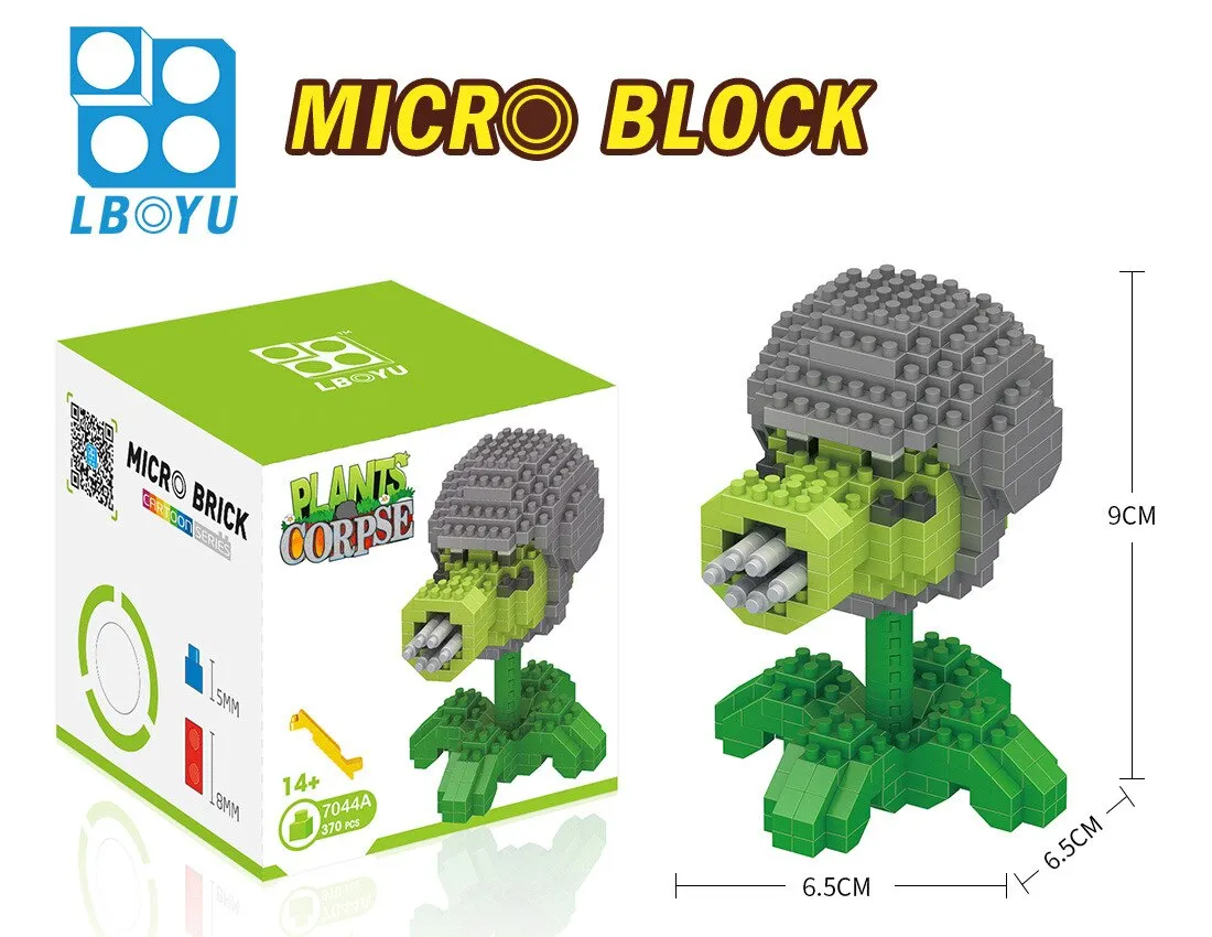 mini building blocks Toys Diamond Granules assembled building blocks  Plant cartoon Zombies gifts