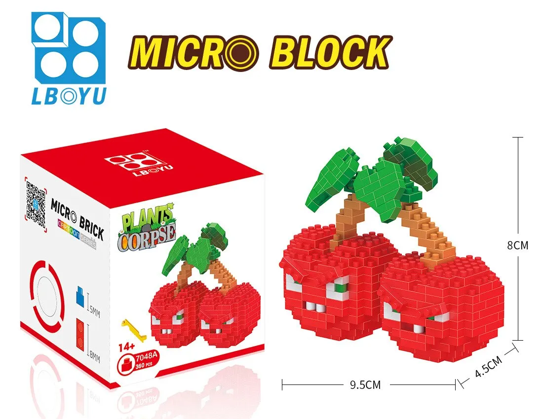 mini building blocks Toys Diamond Granules assembled building blocks  Plant cartoon Zombies gifts