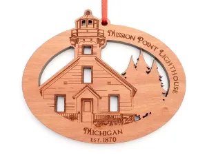 Mission Point Lighthouse Oval Ornament