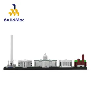 MOC-50791 Street View Architecture Washington DC Skyline Building Blocks Ornaments Children's Toys Assembling Building Blocks