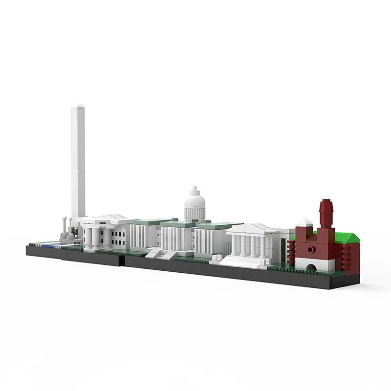 MOC-50791 Street View Architecture Washington DC Skyline Building Blocks Ornaments Children's Toys Assembling Building Blocks