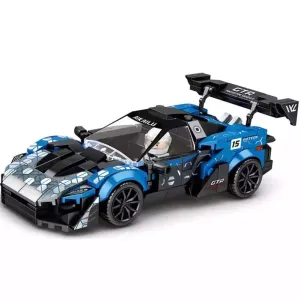 MOC  Compatible  2022 Speed Champions Senna GTR Pull-Back Racing Sports Car MOC Building Blocks Vehicle Figures Bricks Classic Model toys Kid