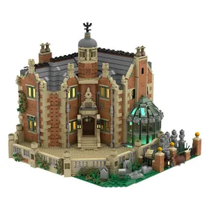 MOC  Compatible  The Haunted Manor Ghost House Collection Haunted Ghost Castle Fit Idea Model Streetview Building Blocks Bricks Kid