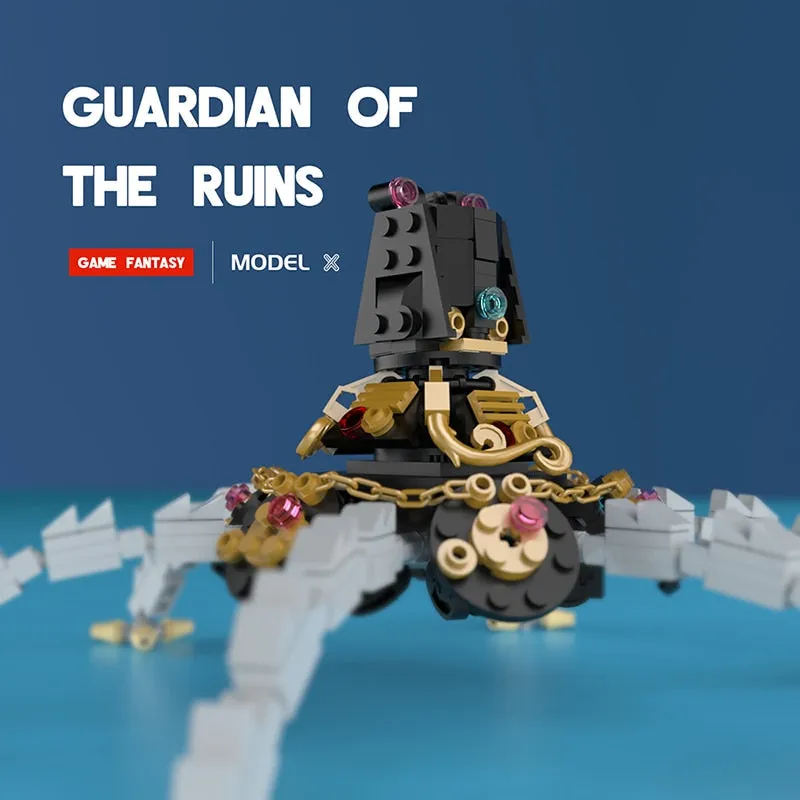 Moc Game Character Zeldaed Ruins Guardian Building Blocks Action Figure Construction Bricks Educational Toys for Children Gift