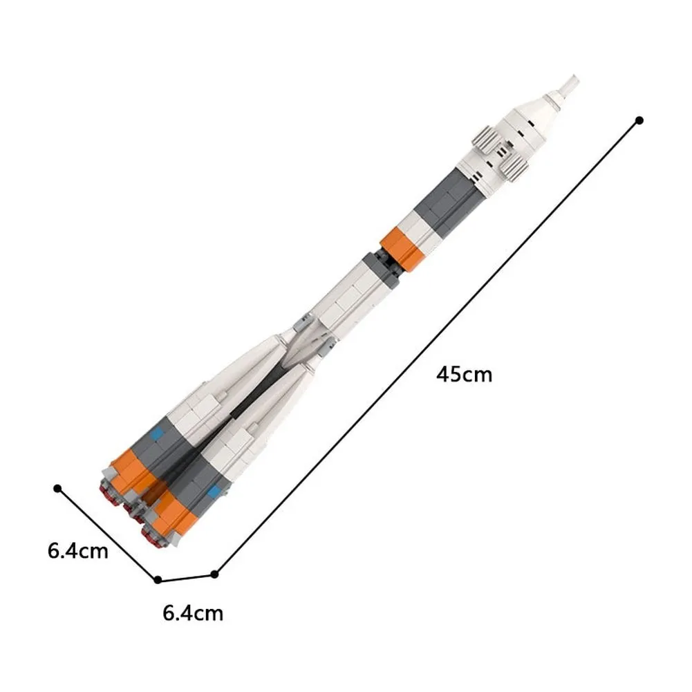 MOC NON  Delta IV Heavy With Parker Solar Probe Saturn V Scale Rocket Building Blocks Set Mars Exploration Vehicle  Toys