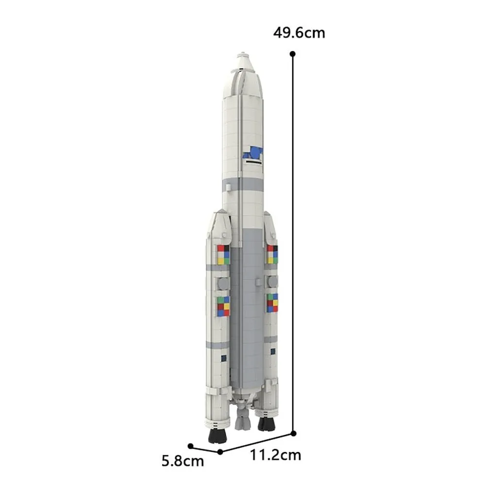 MOC NON  Delta IV Heavy With Parker Solar Probe Saturn V Scale Rocket Building Blocks Set Mars Exploration Vehicle  Toys